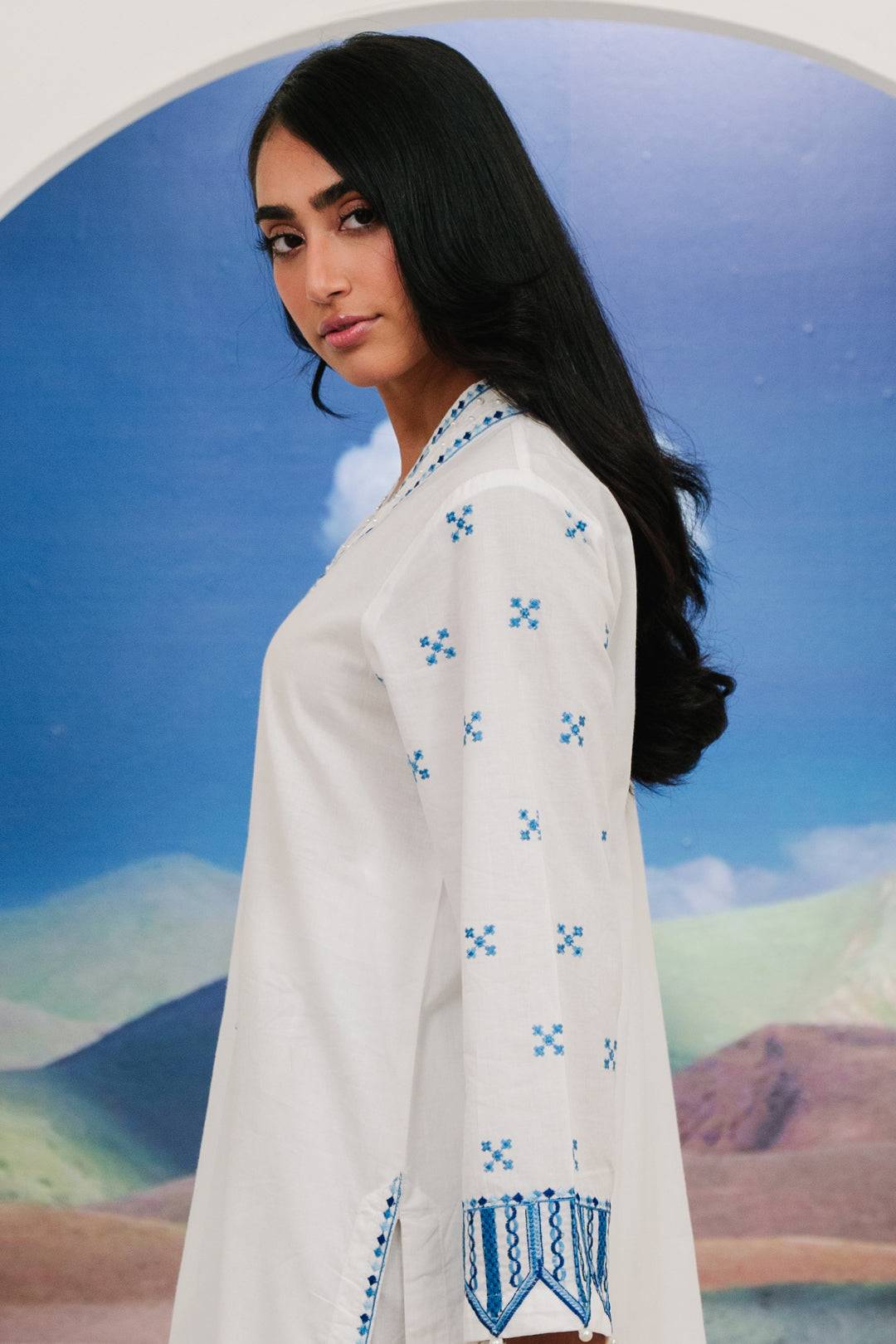 Zellbury | Summer Pret | Embroidered Kurta Trouser - 1984 by Maria Faisal - Registered Vendor of : Zellbury Women - type : Signature Pret - 100% original wedding dresses