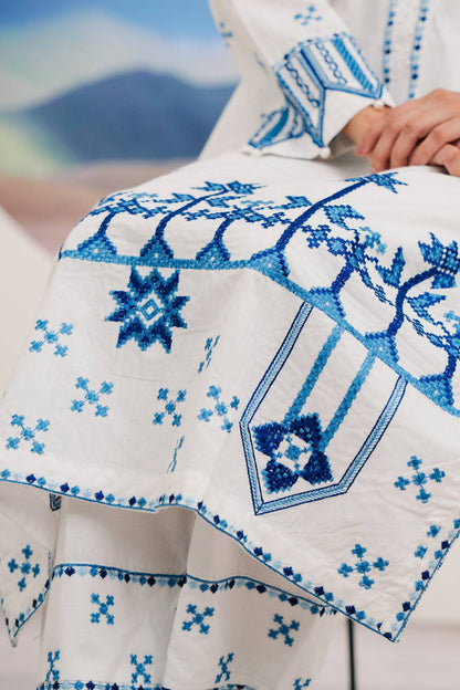 Zellbury | Summer Pret | Embroidered Kurta Trouser - 1984 by Maria Faisal - Registered Vendor of : Zellbury Women - type : Signature Pret - 100% original wedding dresses