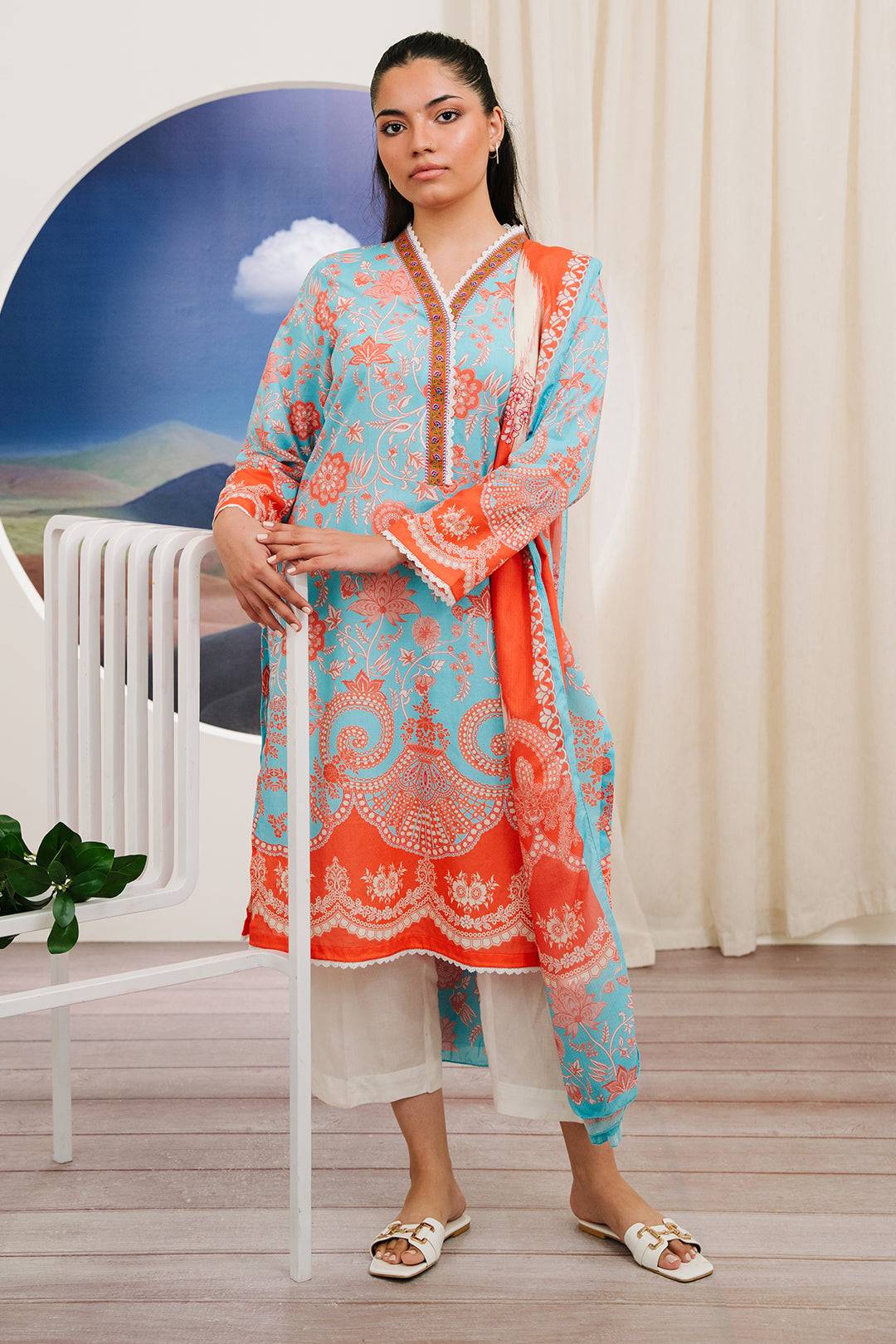 Zellbury | Summer Pret | Kurta Dupatta - 2060 by Maria Faisal - Registered Vendor of : Zellbury Women - type : Essential Pret - 100% original wedding dresses
