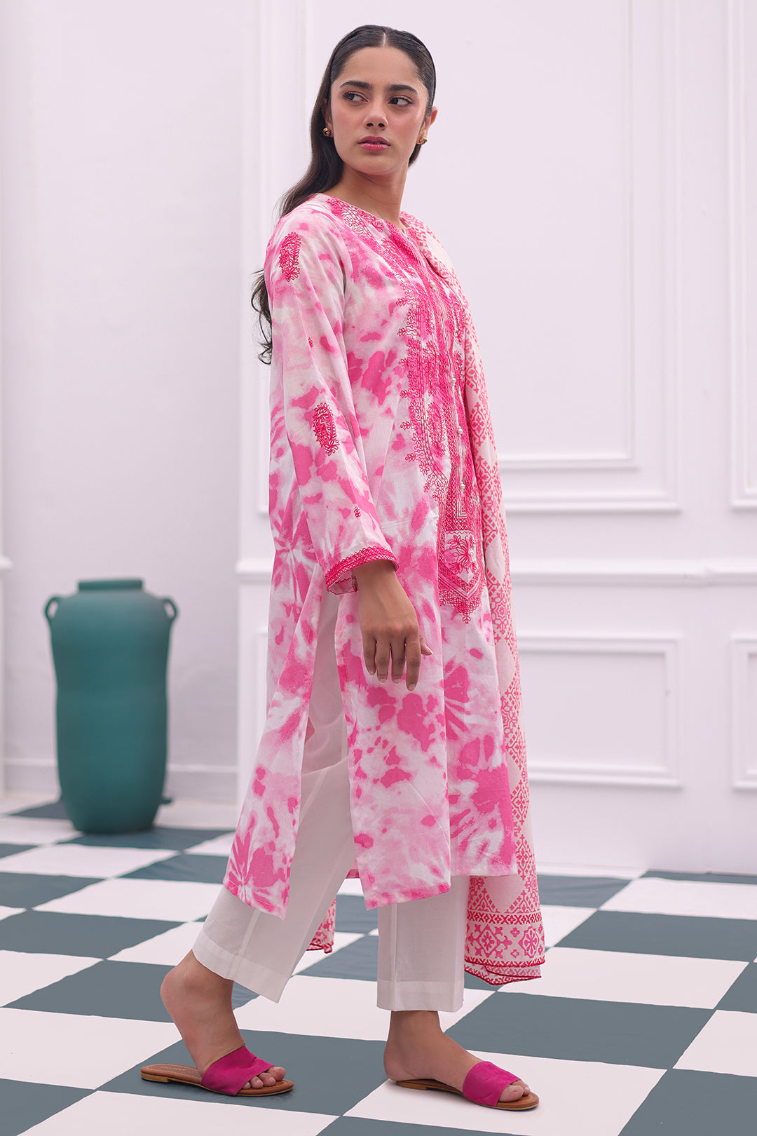 Zellbury | Summer Pret | Embroidered Kurta Dupatta - 2071 by Maria Faisal - Registered Vendor of : Zellbury Women - type : Essential Pret - 100% original wedding dresses