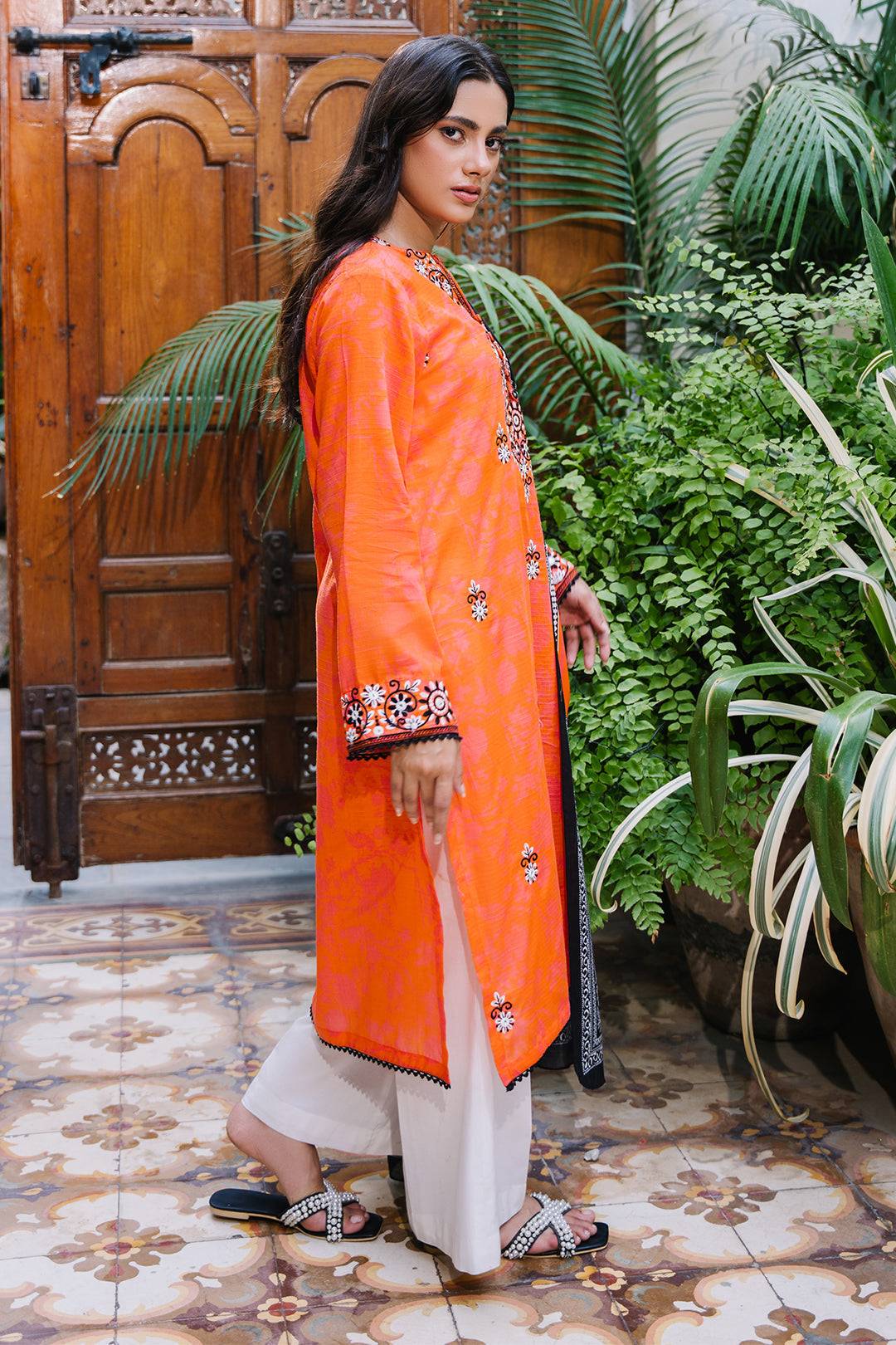 Zellbury | Summer Pret | Embroidered Kurta Dupatta - 2077 by Maria Faisal - Registered Vendor of : Zellbury Women - type : Essential Pret - 100% original wedding dresses