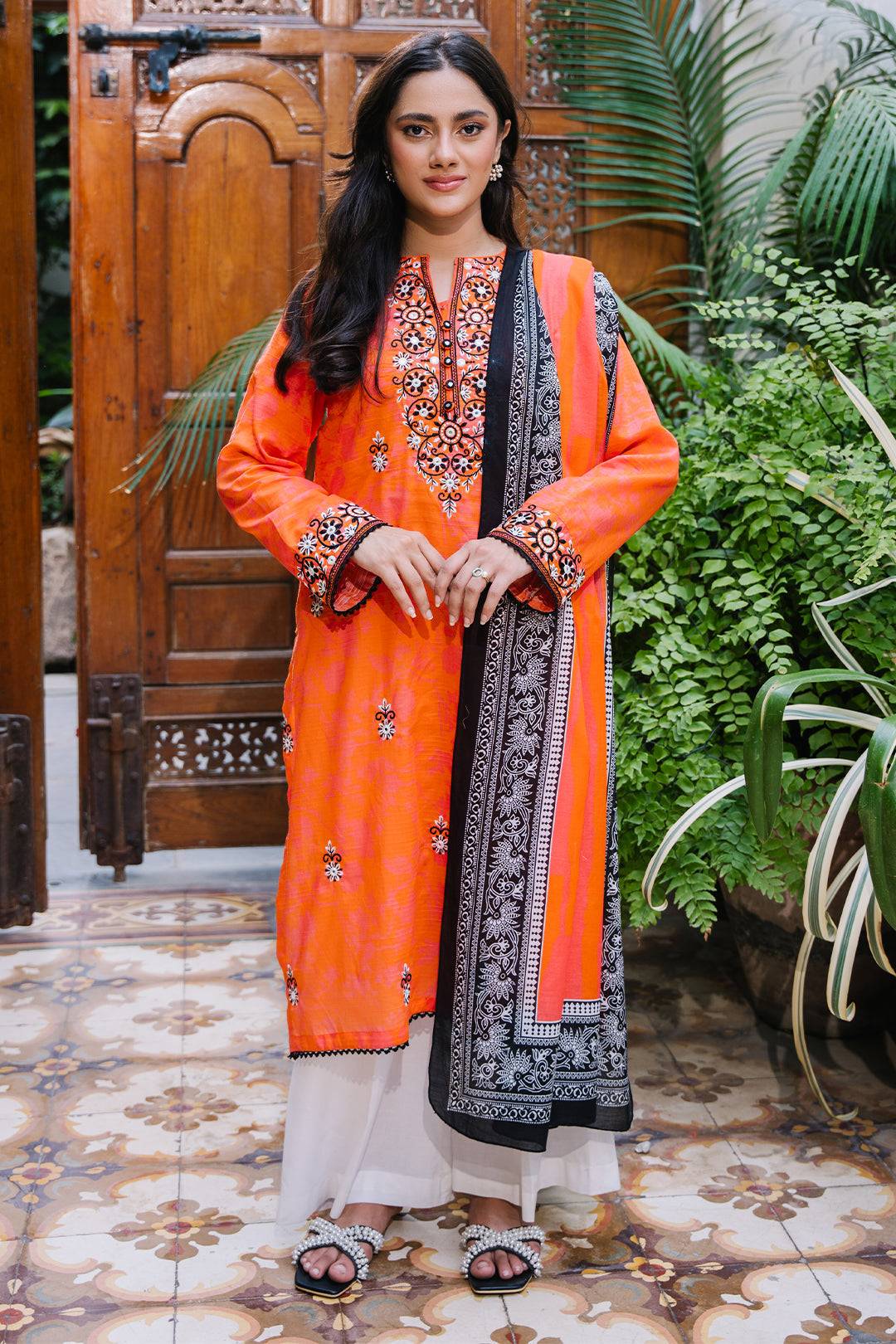 Zellbury | Summer Pret | Embroidered Kurta Dupatta - 2077 by Maria Faisal - Registered Vendor of : Zellbury Women - type : Essential Pret - 100% original wedding dresses