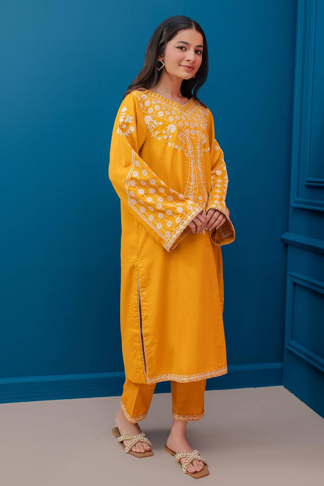 Zellbury | Summer Pret | Embroidered Kurta Trouser - 2122 by Maria Faisal - Registered Vendor of : Zellbury Women - type : Signature Pret - 100% original wedding dresses