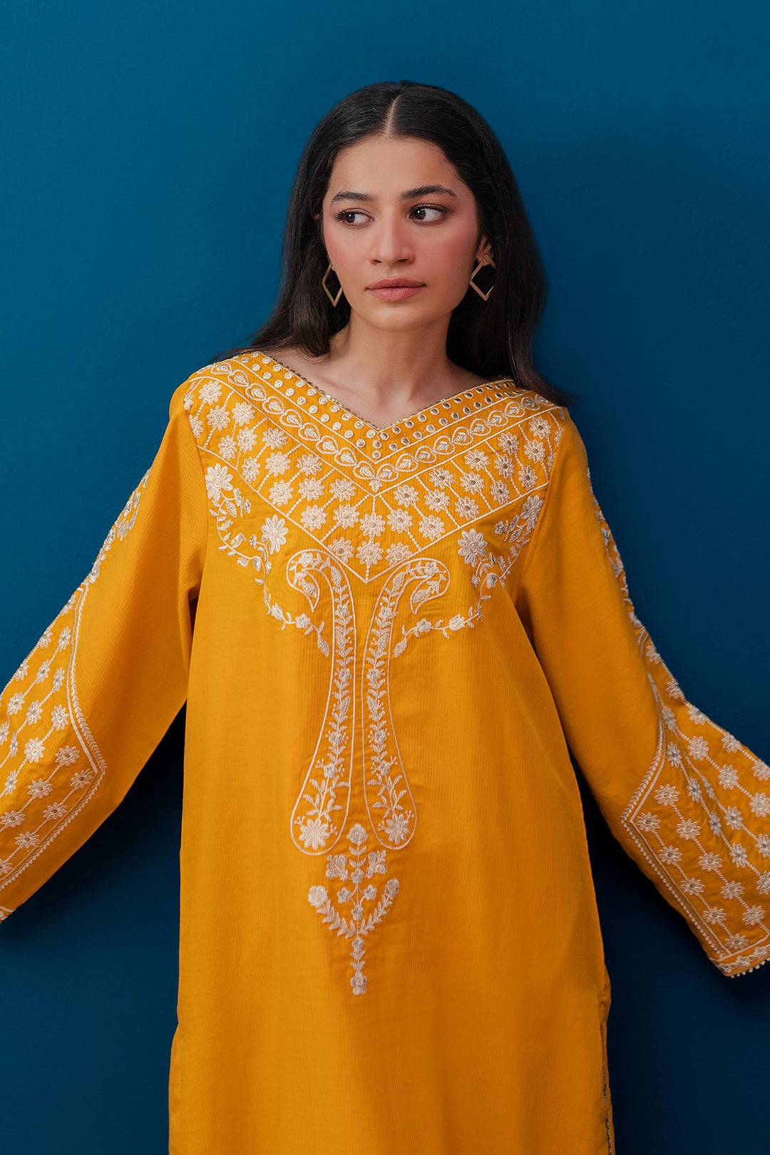 Zellbury | Summer Pret | Embroidered Kurta Trouser - 2122 by Maria Faisal - Registered Vendor of : Zellbury Women - type : Signature Pret - 100% original wedding dresses