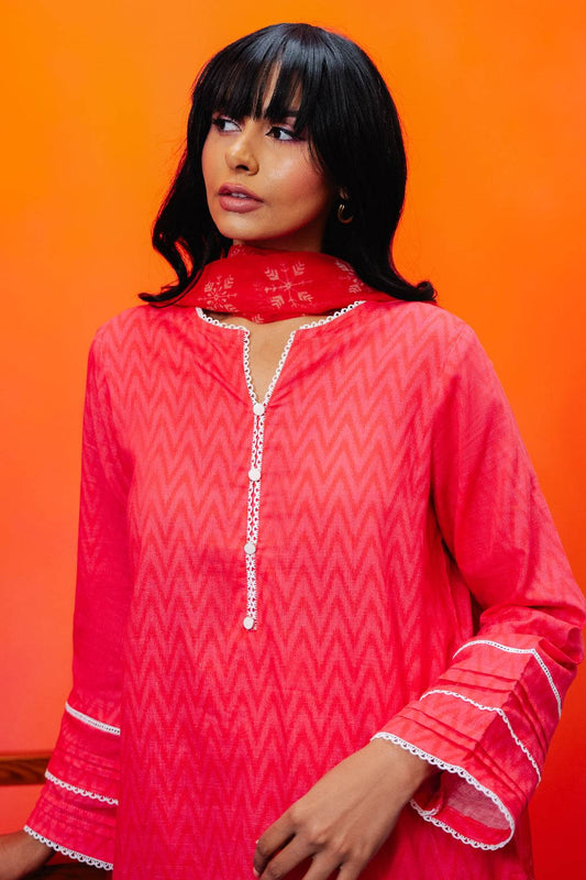 Zellbury | Summer Pret | Kurta Dupatta Trouser - 1525 by Maria Faisal - Registered Vendor of : Zellbury Women - type : Essential Pret - 100% original wedding dresses