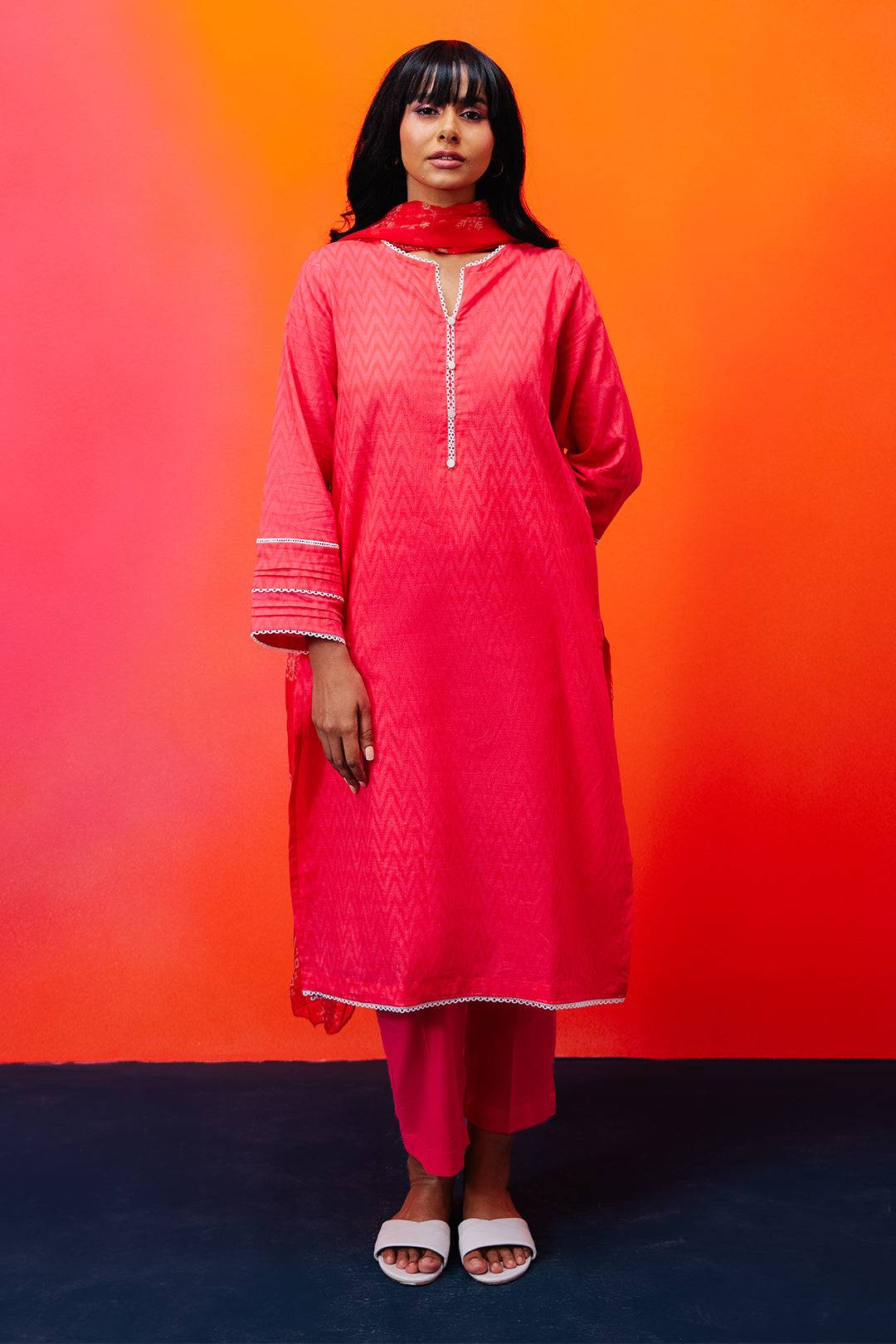 Zellbury | Summer Pret | Kurta Dupatta Trouser - 1525 by Maria Faisal - Registered Vendor of : Zellbury Women - type : Essential Pret - 100% original wedding dresses