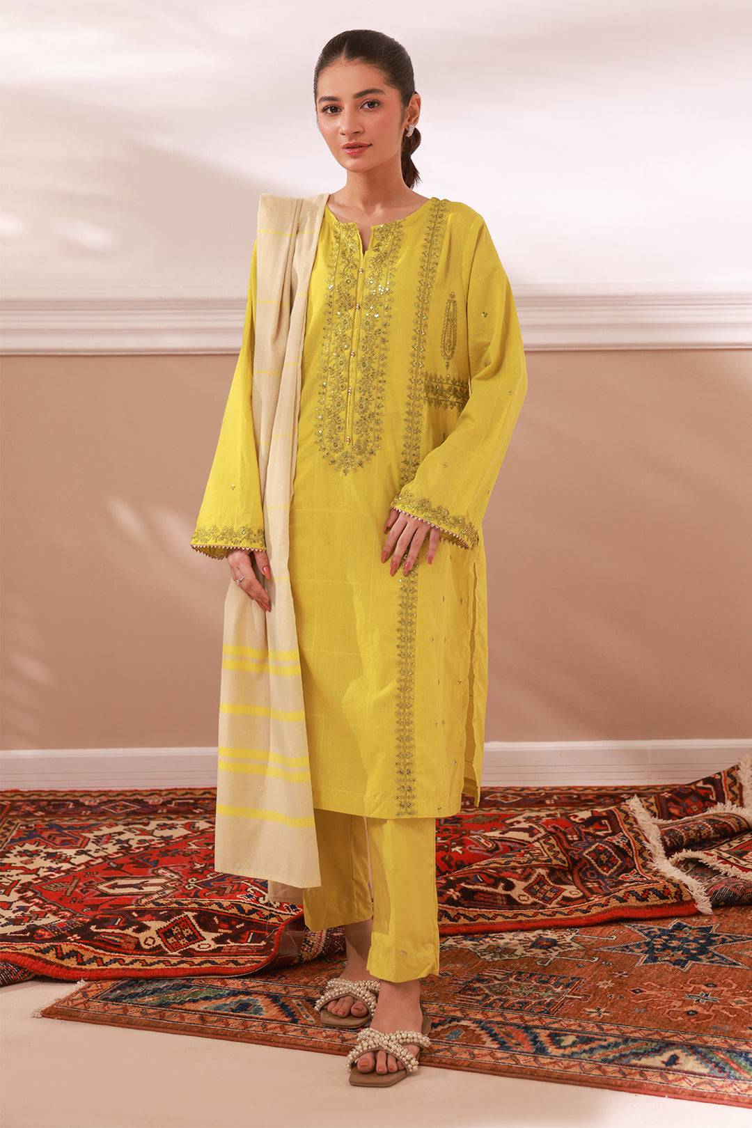 Zellbury | Summer Pret | Embroidered Kurta Dupatta Trouser - 1963 by Maria Faisal - Registered Vendor of : Zellbury Women - type : Essential Pret - 100% original wedding dresses