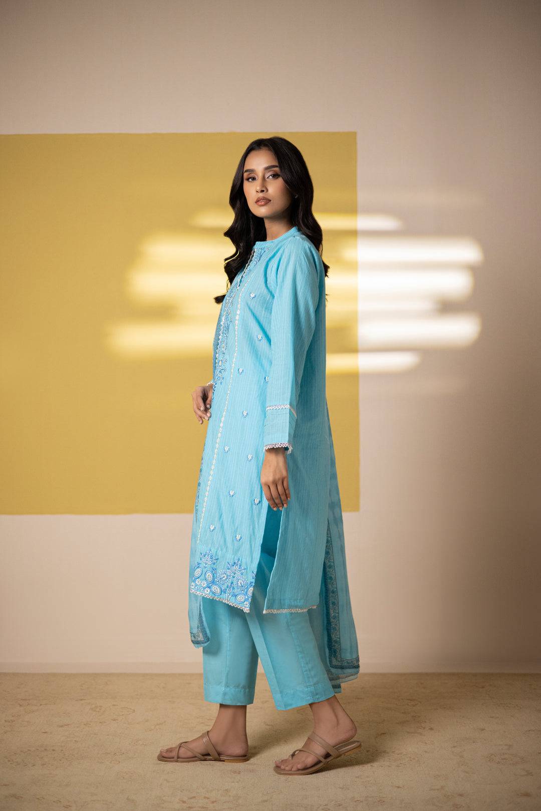 Zellbury | Summer Pret | Embroidered Kurta Dupatta Trouser - 1965 by Maria Faisal - Registered Vendor of : Zellbury Women - type : Essential Pret - 100% original wedding dresses