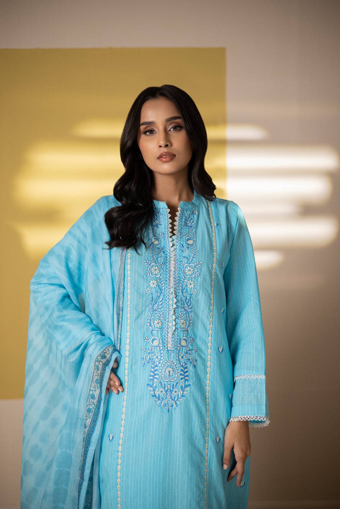 Zellbury | Summer Pret | Embroidered Kurta Dupatta Trouser - 1965 by Maria Faisal - Registered Vendor of : Zellbury Women - type : Essential Pret - 100% original wedding dresses