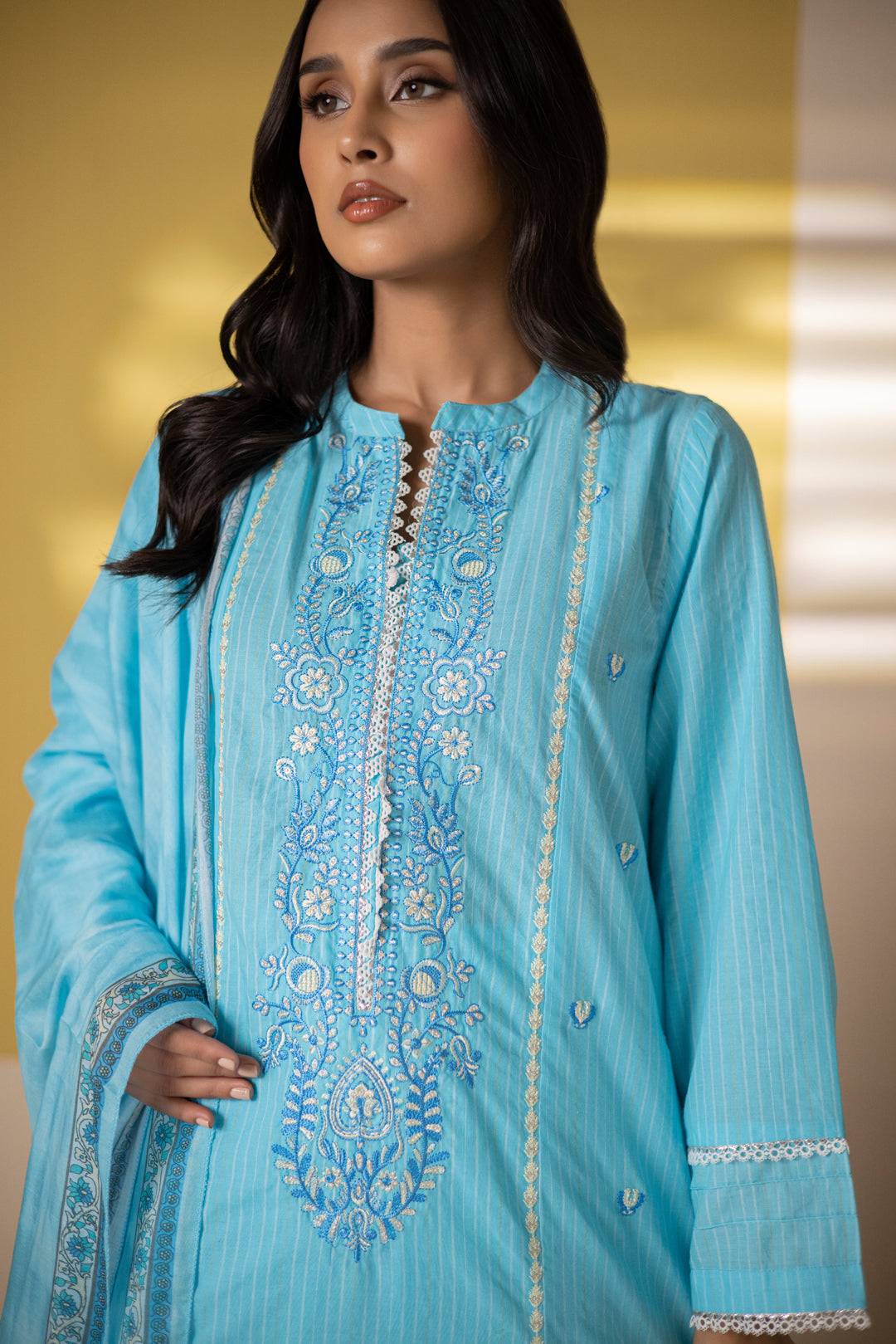 Zellbury | Summer Pret | Embroidered Kurta Dupatta Trouser - 1965 by Maria Faisal - Registered Vendor of : Zellbury Women - type : Essential Pret - 100% original wedding dresses