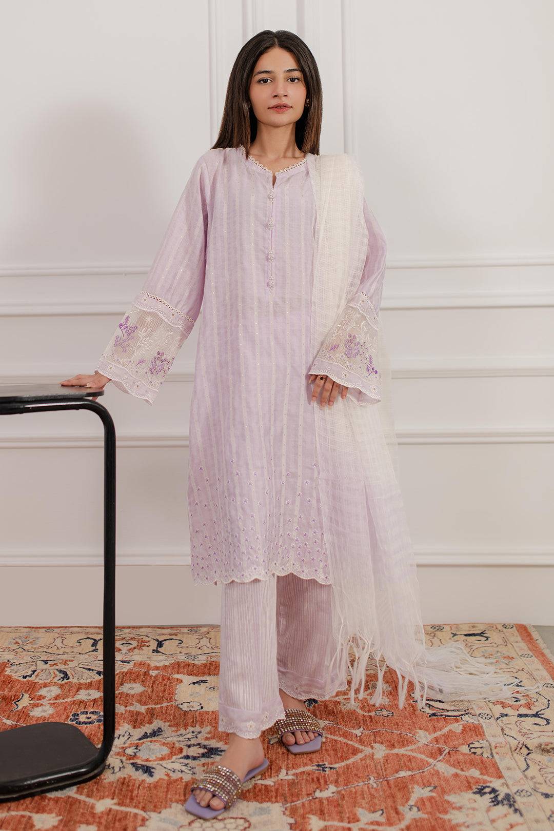 Zellbury | Summer Pret | Embroidered Kurta Dupatta Trouser - 2000 by Maria Faisal - Registered Vendor of : Zellbury Women - type : Signature Pret - 100% original wedding dresses