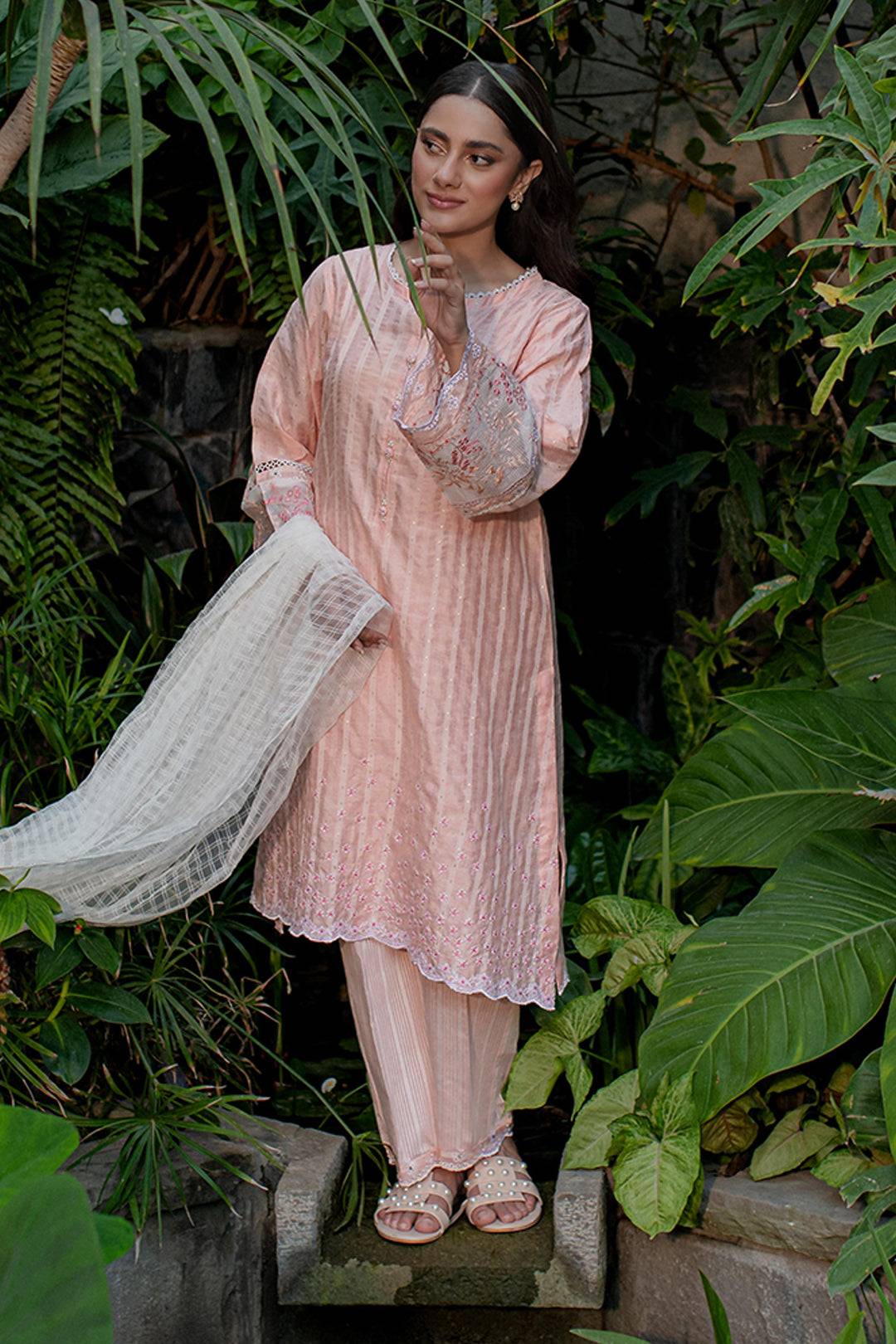 Zellbury | Summer Pret | Embroidered Kurta Dupatta Trouser - 2001 by Maria Faisal - Registered Vendor of : Zellbury Women - type : Signature Pret - 100% original wedding dresses