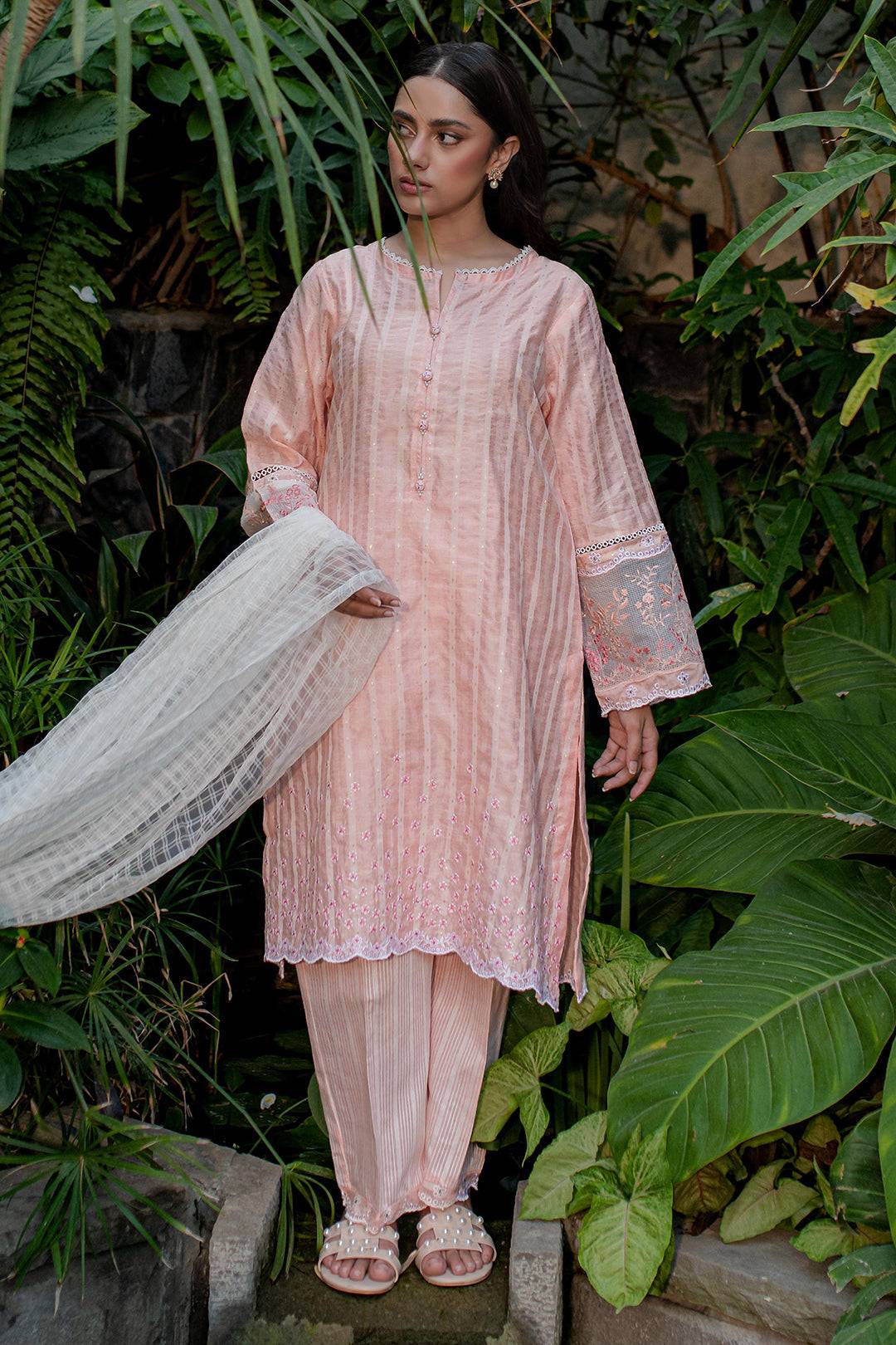Zellbury | Summer Pret | Embroidered Kurta Dupatta Trouser - 2001 by Maria Faisal - Registered Vendor of : Zellbury Women - type : Signature Pret - 100% original wedding dresses