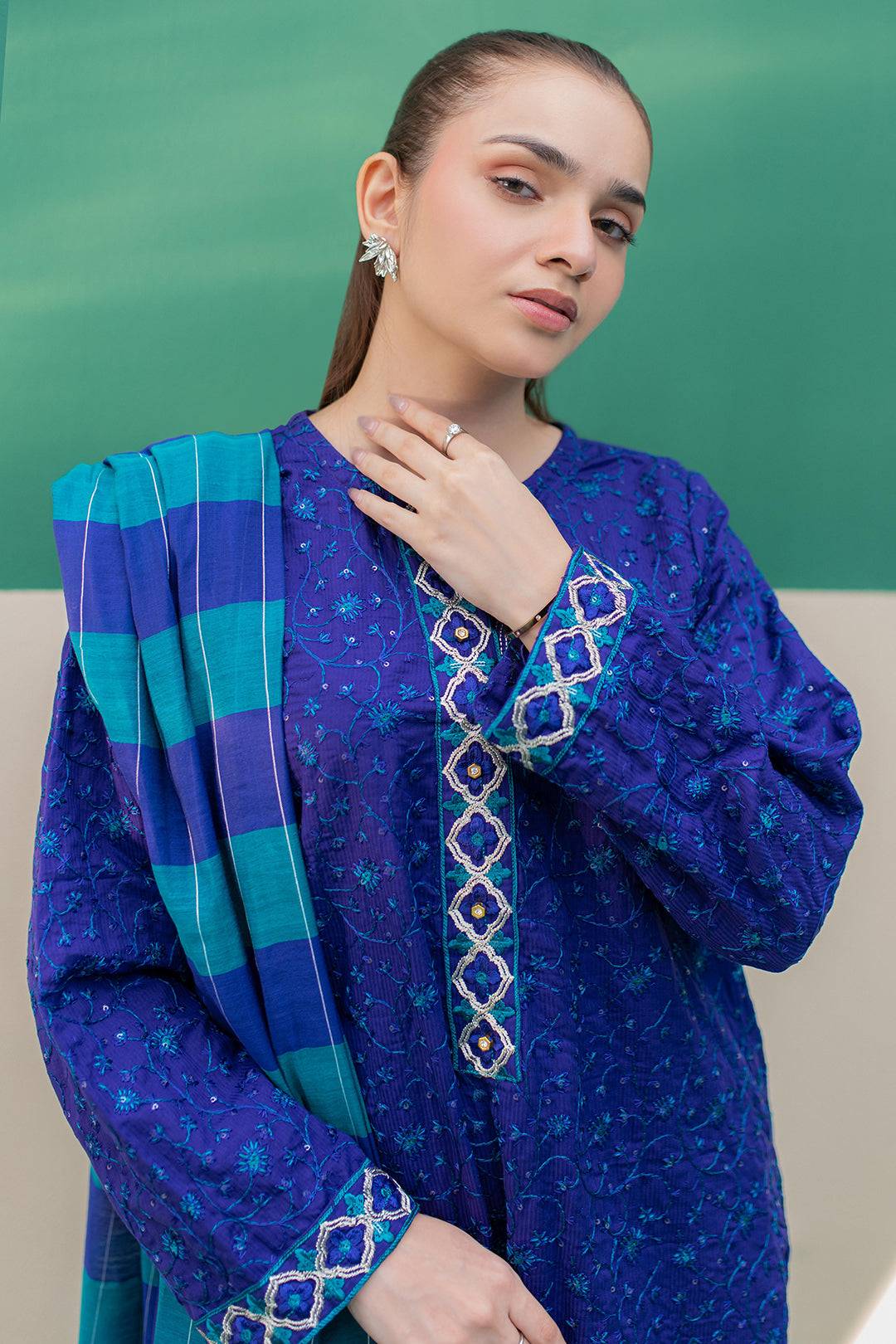 Zellbury | Summer Pret | Embroidered Kurta Dupatta Trouser - 2004 by Maria Faisal - Registered Vendor of : Zellbury Women - type : Signature Pret - 100% original wedding dresses