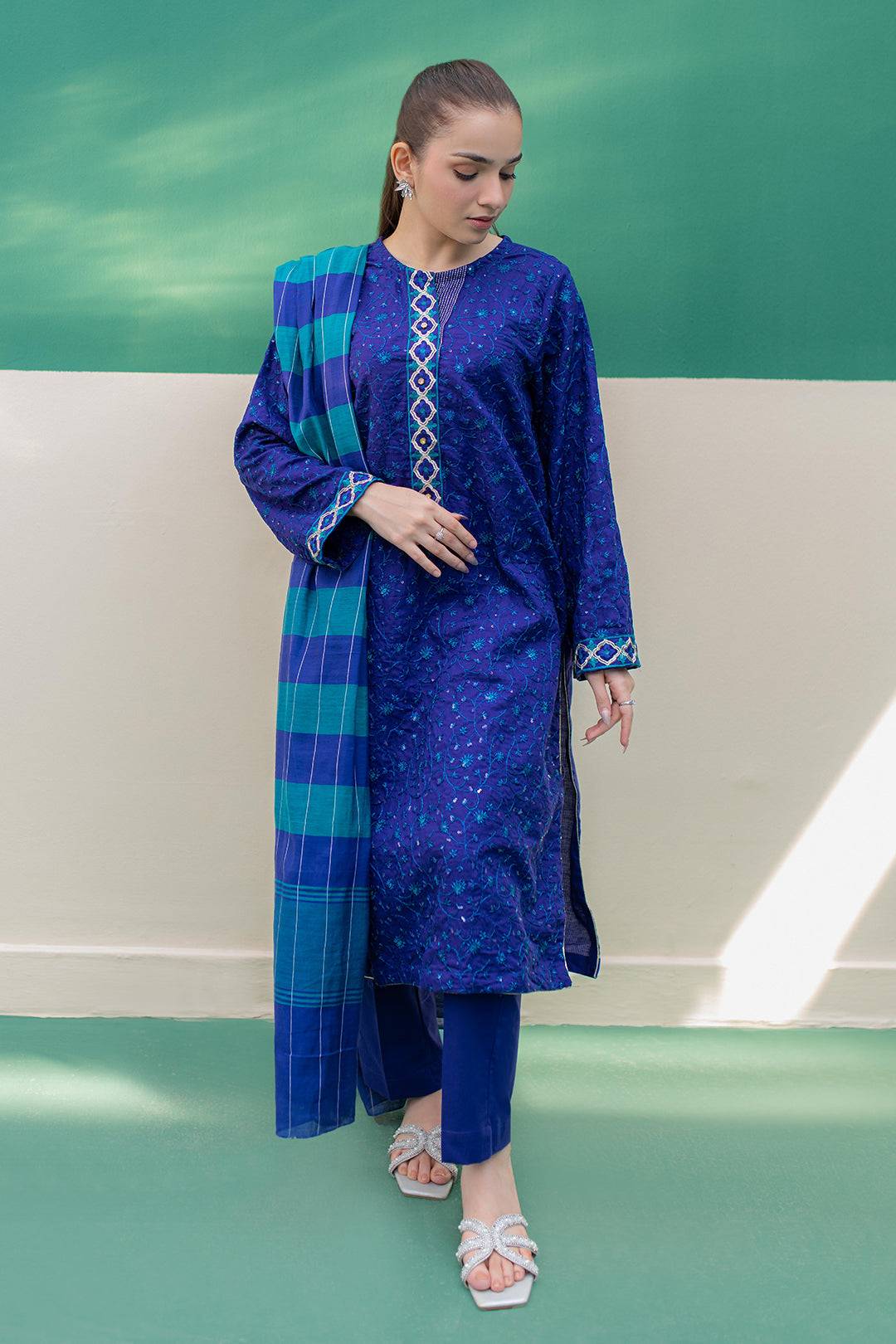 Zellbury | Summer Pret | Embroidered Kurta Dupatta Trouser - 2004 by Maria Faisal - Registered Vendor of : Zellbury Women - type : Signature Pret - 100% original wedding dresses