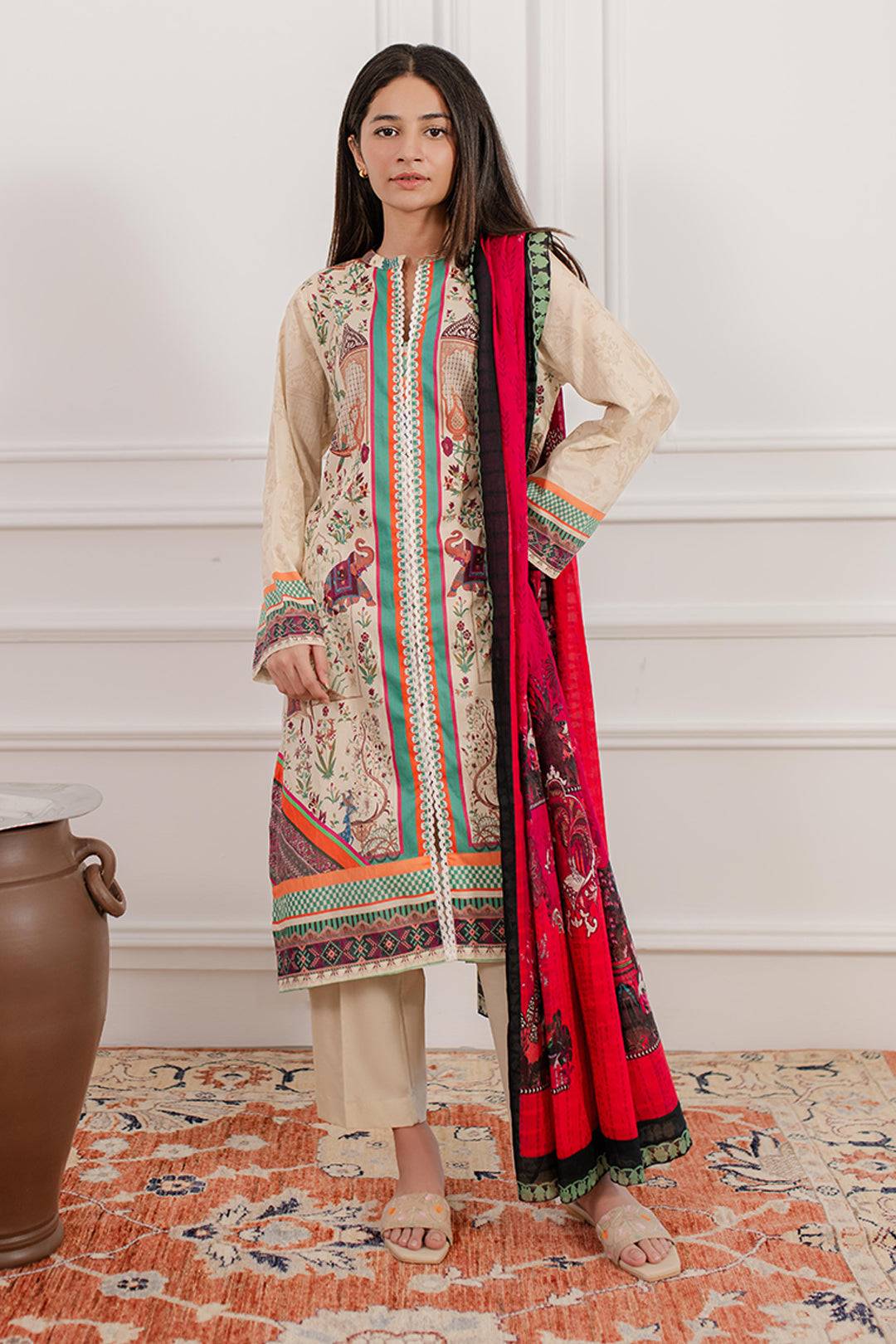 Zellbury | Summer Pret | Kurta Dupatta Trouser - 2098 by Maria Faisal - Registered Vendor of : Zellbury Women - type : Essential Pret - 100% original wedding dresses