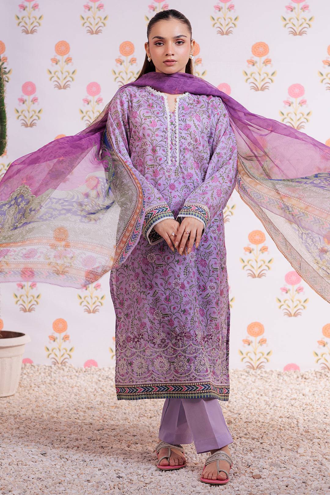 Zellbury | Summer Pret | Embroidered Kurta Dupatta Trouser - 2112 by Maria Faisal - Registered Vendor of : Zellbury Women - type : Essential Pret - 100% original wedding dresses