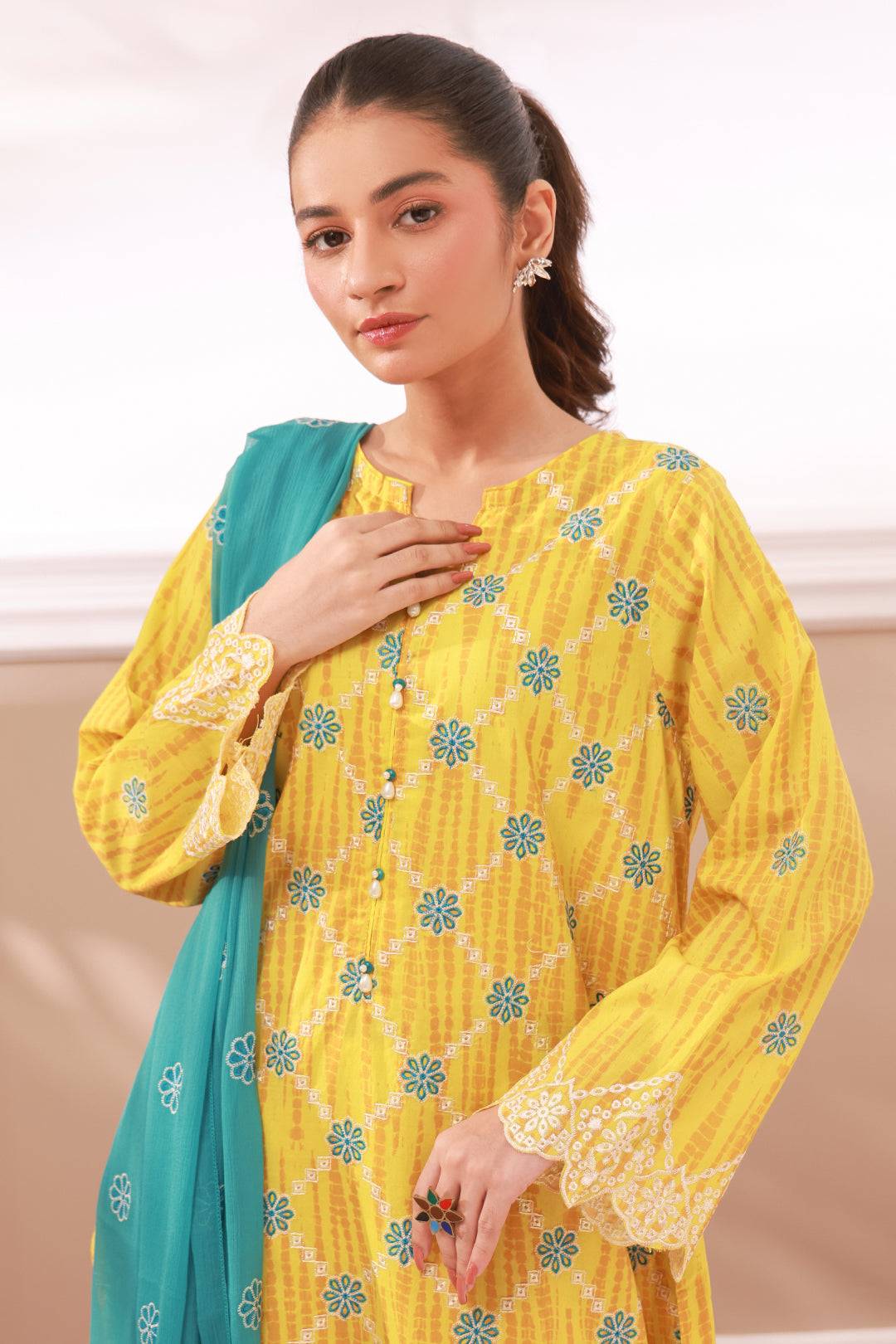 Zellbury | Summer Pret | Embroidered Kurta Dupatta Trouser - 2133 by Maria Faisal - Registered Vendor of : Zellbury Women - type : Signature Pret - 100% original wedding dresses