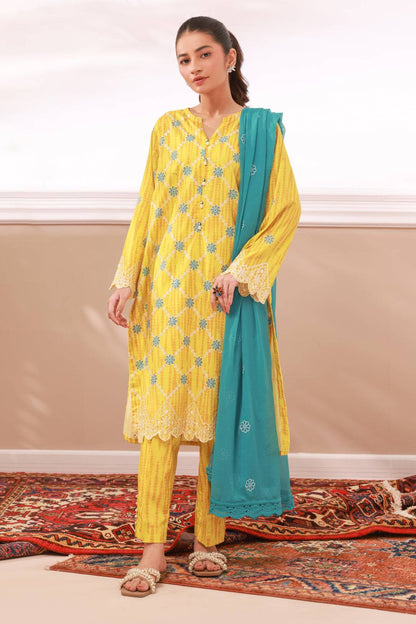 Zellbury | Summer Pret | Embroidered Kurta Dupatta Trouser - 2133 by Maria Faisal - Registered Vendor of : Zellbury Women - type : Signature Pret - 100% original wedding dresses