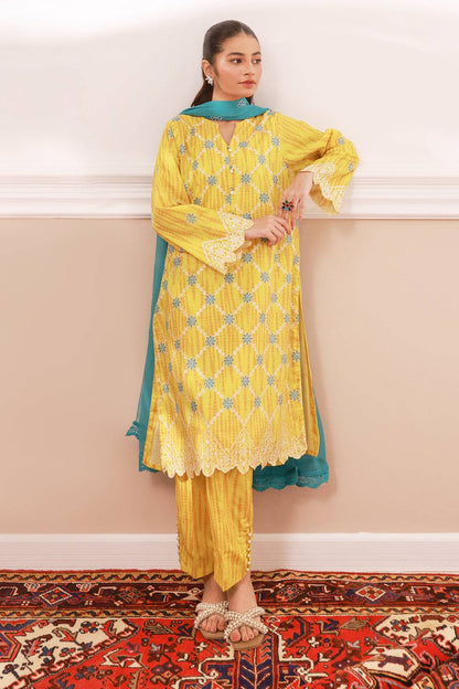 Zellbury | Summer Pret | Embroidered Kurta Dupatta Trouser - 2133 by Maria Faisal - Registered Vendor of : Zellbury Women - type : Signature Pret - 100% original wedding dresses