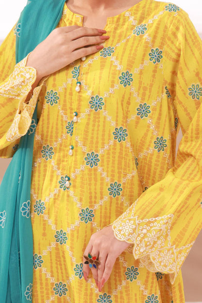 Zellbury | Summer Pret | Embroidered Kurta Dupatta Trouser - 2133 by Maria Faisal - Registered Vendor of : Zellbury Women - type : Signature Pret - 100% original wedding dresses