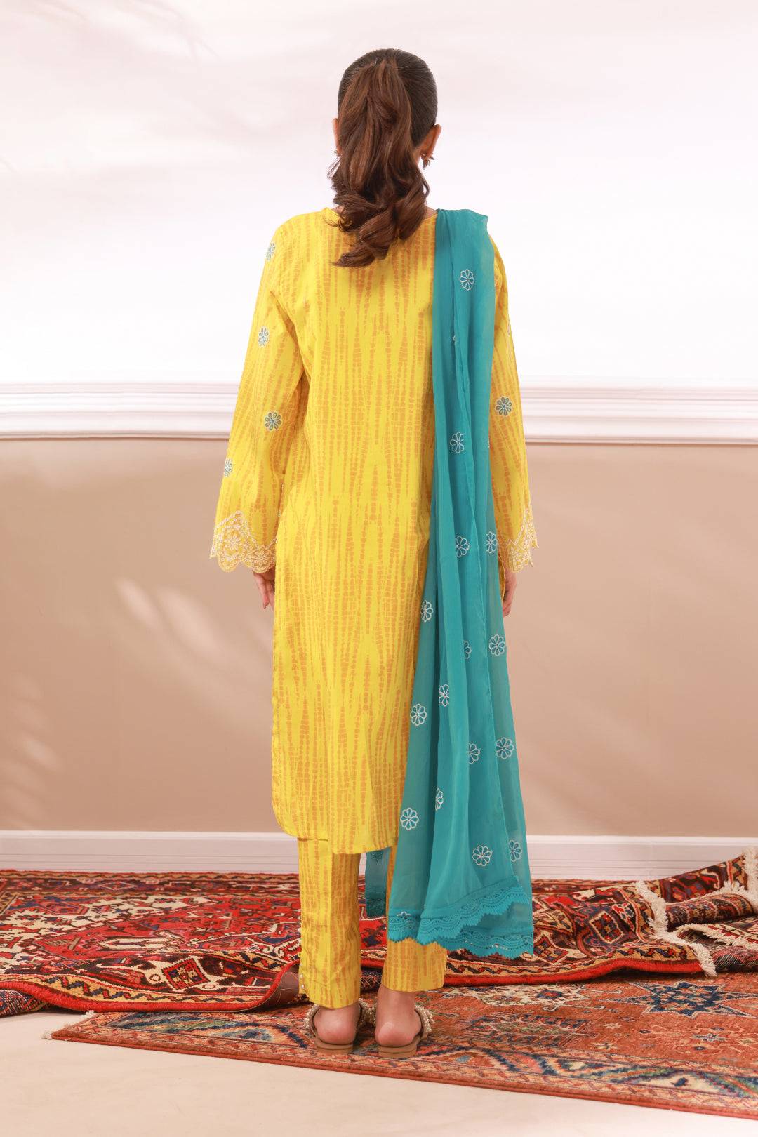 Zellbury | Summer Pret | Embroidered Kurta Dupatta Trouser - 2133 by Maria Faisal - Registered Vendor of : Zellbury Women - type : Signature Pret - 100% original wedding dresses
