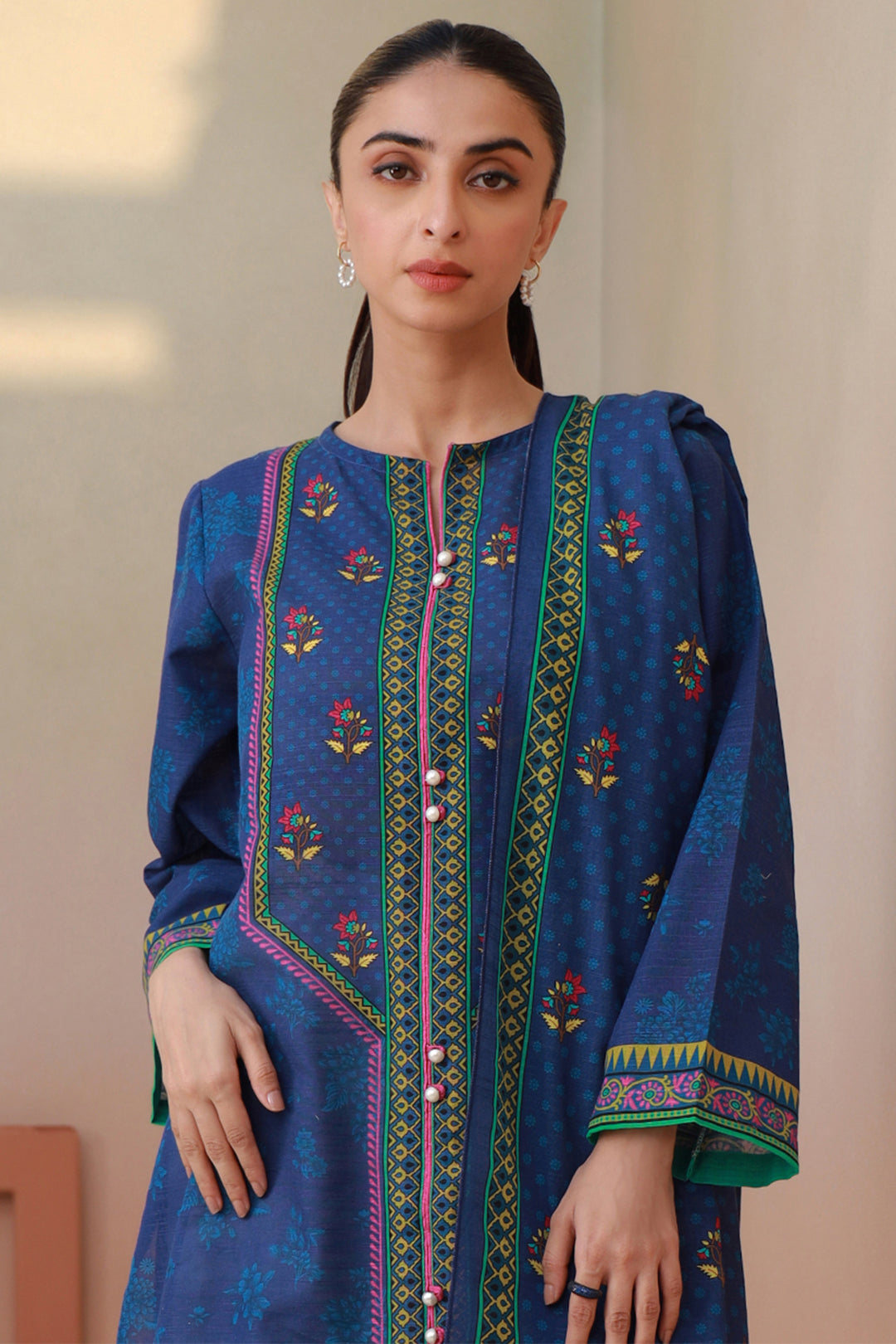 Zellbury | Winter Pret | Kurta Dupatta - 1523 - Designer Dress with Intricate embroidery and embellishments. Shop elegent wedding dress at Maria Faisal.