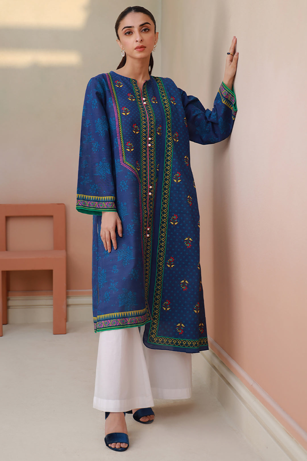 Zellbury | Winter Pret | Kurta Dupatta - 1523 - Designer Dress with Intricate embroidery and embellishments. Shop elegent wedding dress at Maria Faisal.