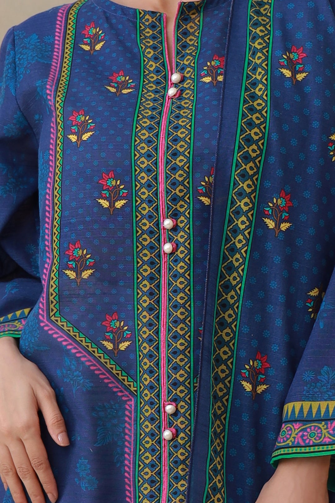 Zellbury | Winter Pret | Kurta Dupatta - 1523 - Designer Dress with Intricate embroidery and embellishments. Shop elegent wedding dress at Maria Faisal.