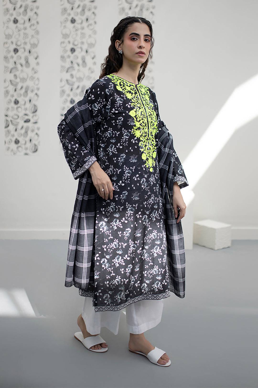 Zellbury | Winter Pret | Embroidered Kurta Dupatta - 1525 by Maria Faisal - Registered Vendor of : Zellbury Women - type : Essential Pret - 100% original wedding dresses