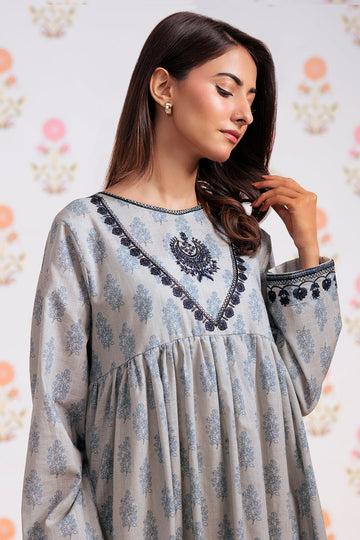 Zellbury | Winter Pret | Embroidered Kurta - 2909 - Designer Dress with Intricate embroidery and embellishments. Shop elegent wedding dress at Maria Faisal.