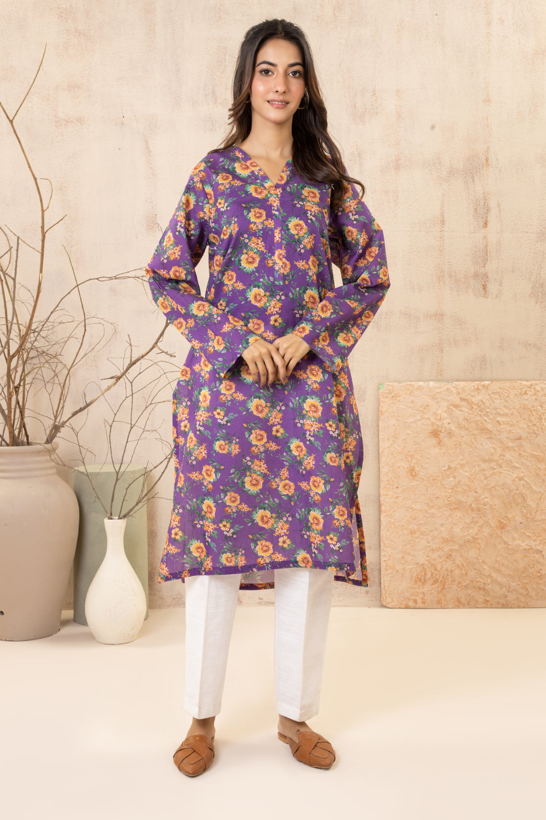 Zellbury | Winter Pret | Kurta - 2912 - Designer Dress with Intricate embroidery and embellishments. Shop elegent wedding dress at Maria Faisal.