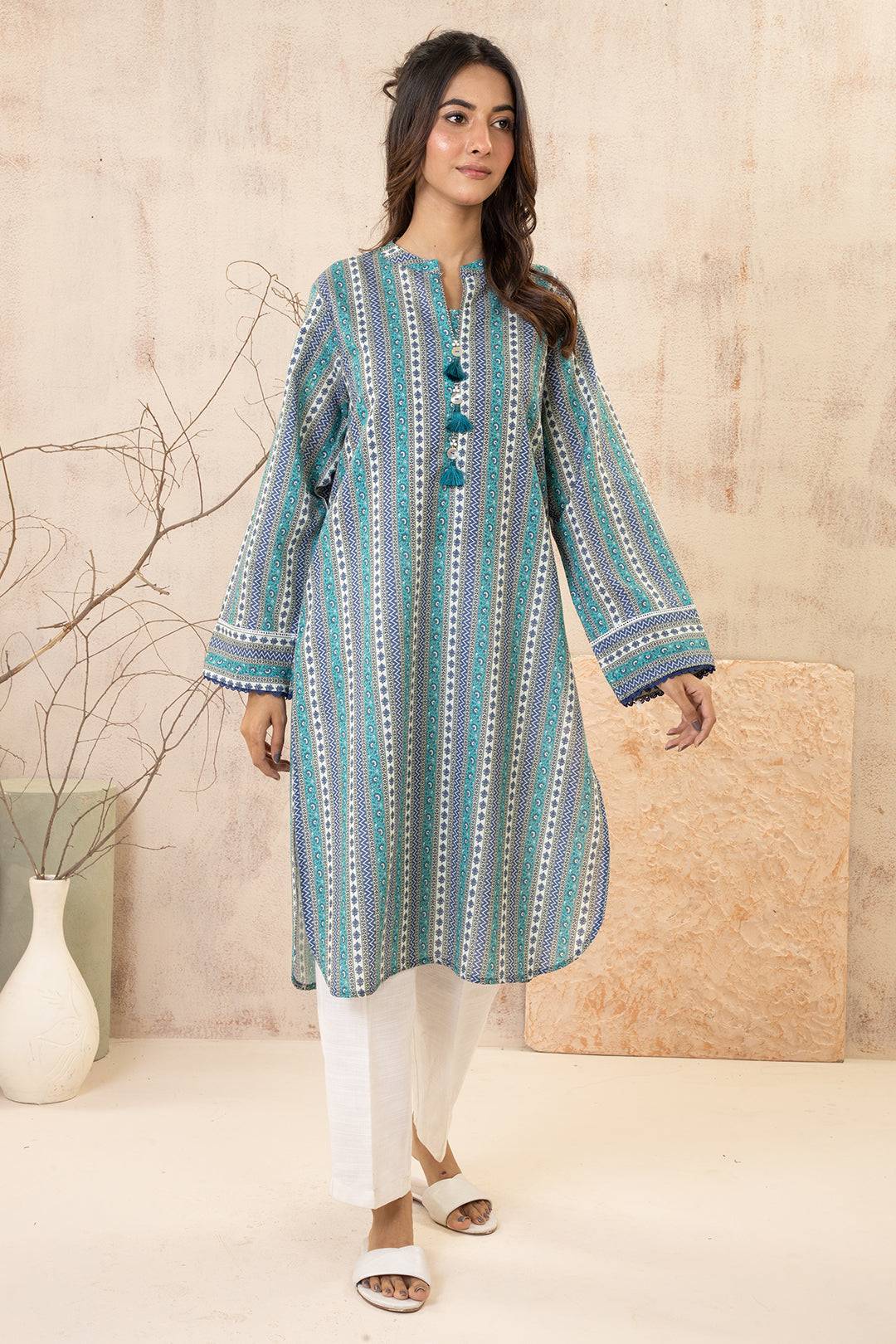 Zellbury | Winter Pret | Kurta - 2966 by Maria Faisal - Registered Vendor of : Zellbury Women - type : Essential Pret - 100% original wedding dresses