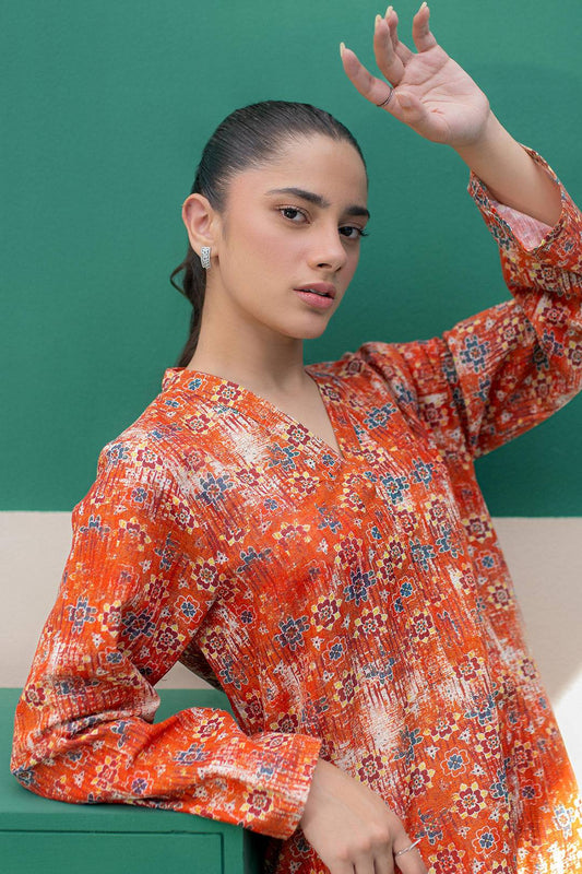 Zellbury | Winter Pret | Kurta - 3077 by Maria Faisal - Registered Vendor of : Zellbury Women - type : Essential Pret - 100% original wedding dresses