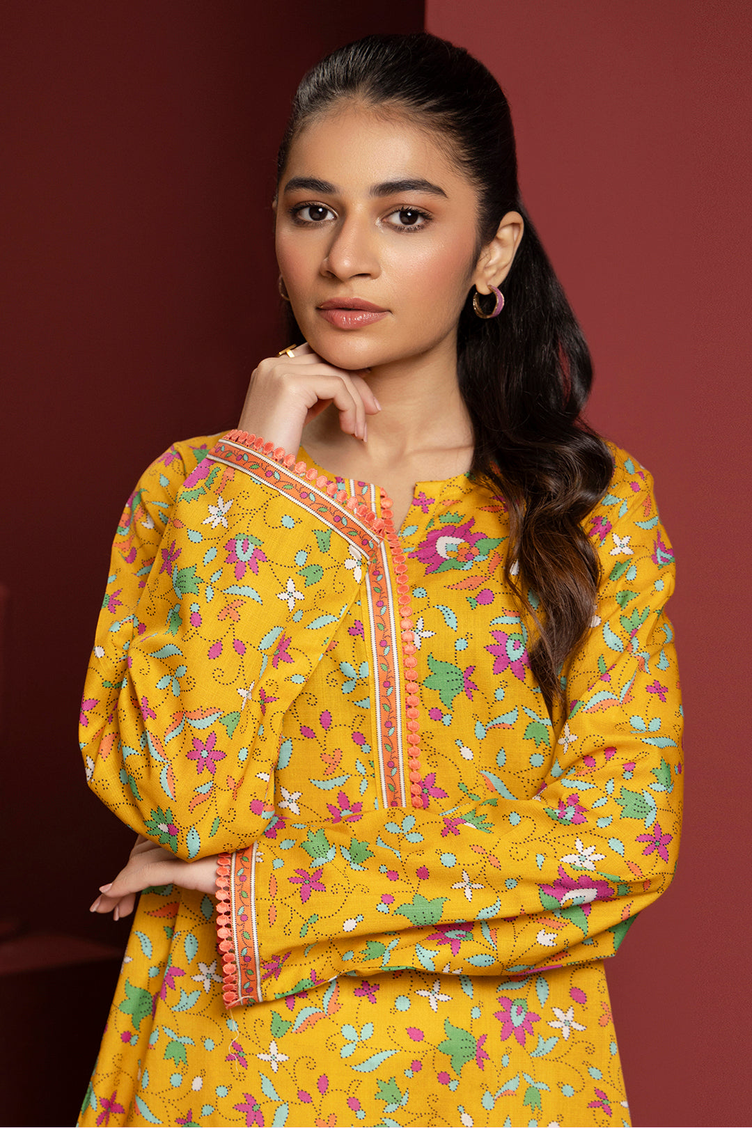 Zellbury | Winter Pret | Kurta - 3098 - Designer Dress with Intricate embroidery and embellishments. Shop elegent wedding dress at Maria Faisal.