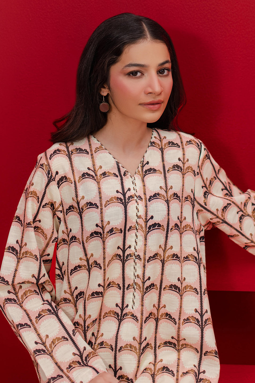 Zellbury | Winter Pret | Kurta - 3122 - Designer Dress with Intricate embroidery and embellishments. Shop elegent wedding dress at Maria Faisal.