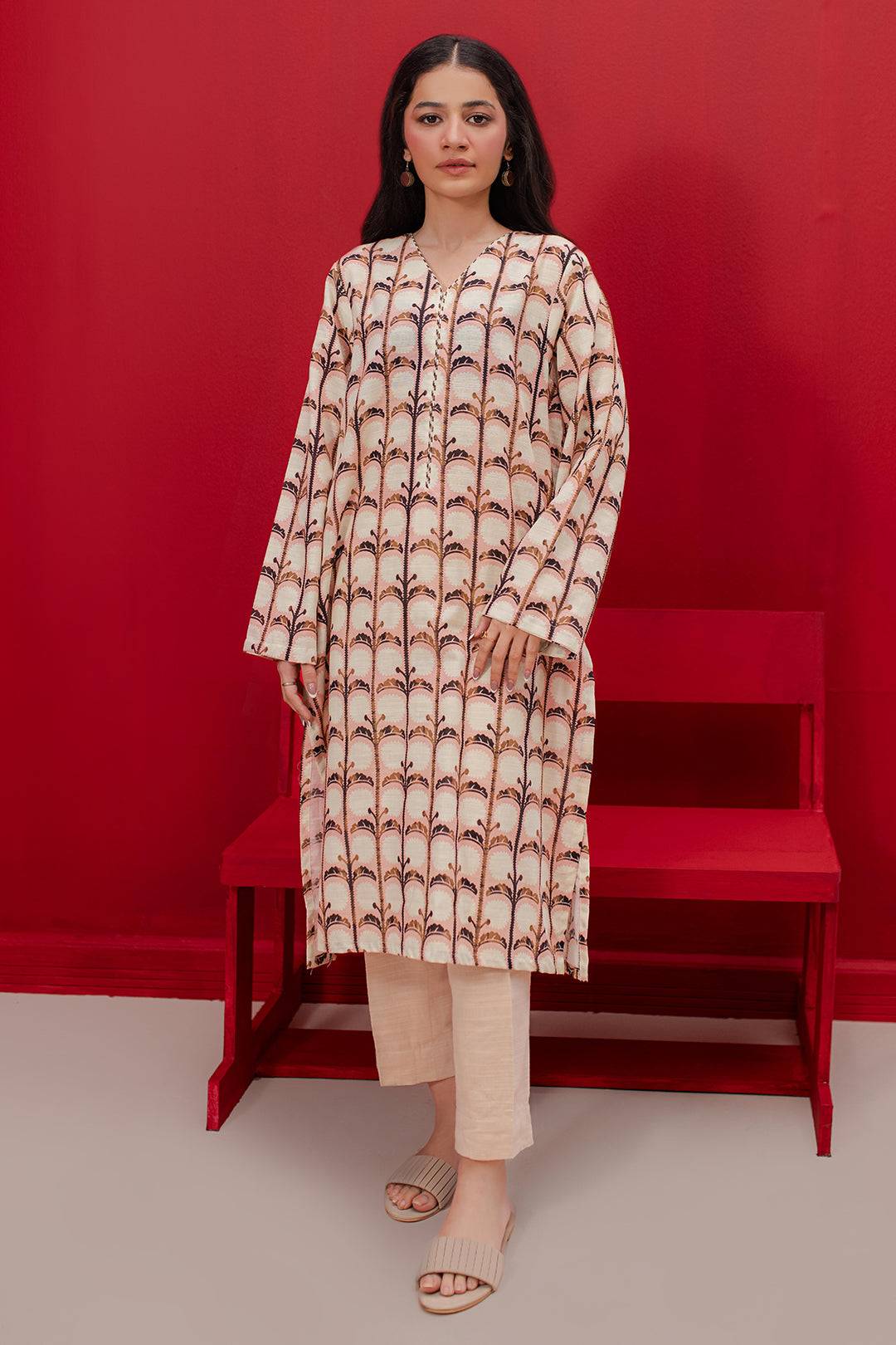 Zellbury | Winter Pret | Kurta - 3122 by Maria Faisal - Registered Vendor of : Zellbury Women - type : Essential Pret - 100% original wedding dresses