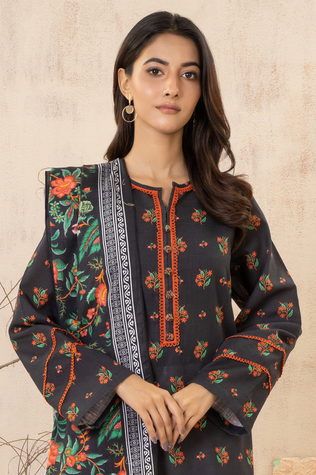 Zellbury | Winter Pret | Kurta Dupatta - 2979 - Designer Dress with Intricate embroidery and embellishments. Shop elegent wedding dress at Maria Faisal.