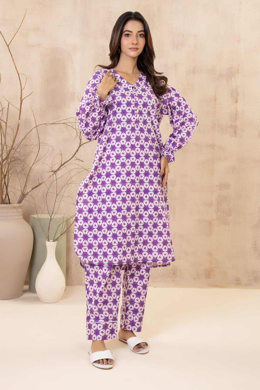 Zellbury | Winter Pret | Kurta Trouser - 2986 - Designer Dress with Intricate embroidery and embellishments. Shop elegent wedding dress at Maria Faisal.