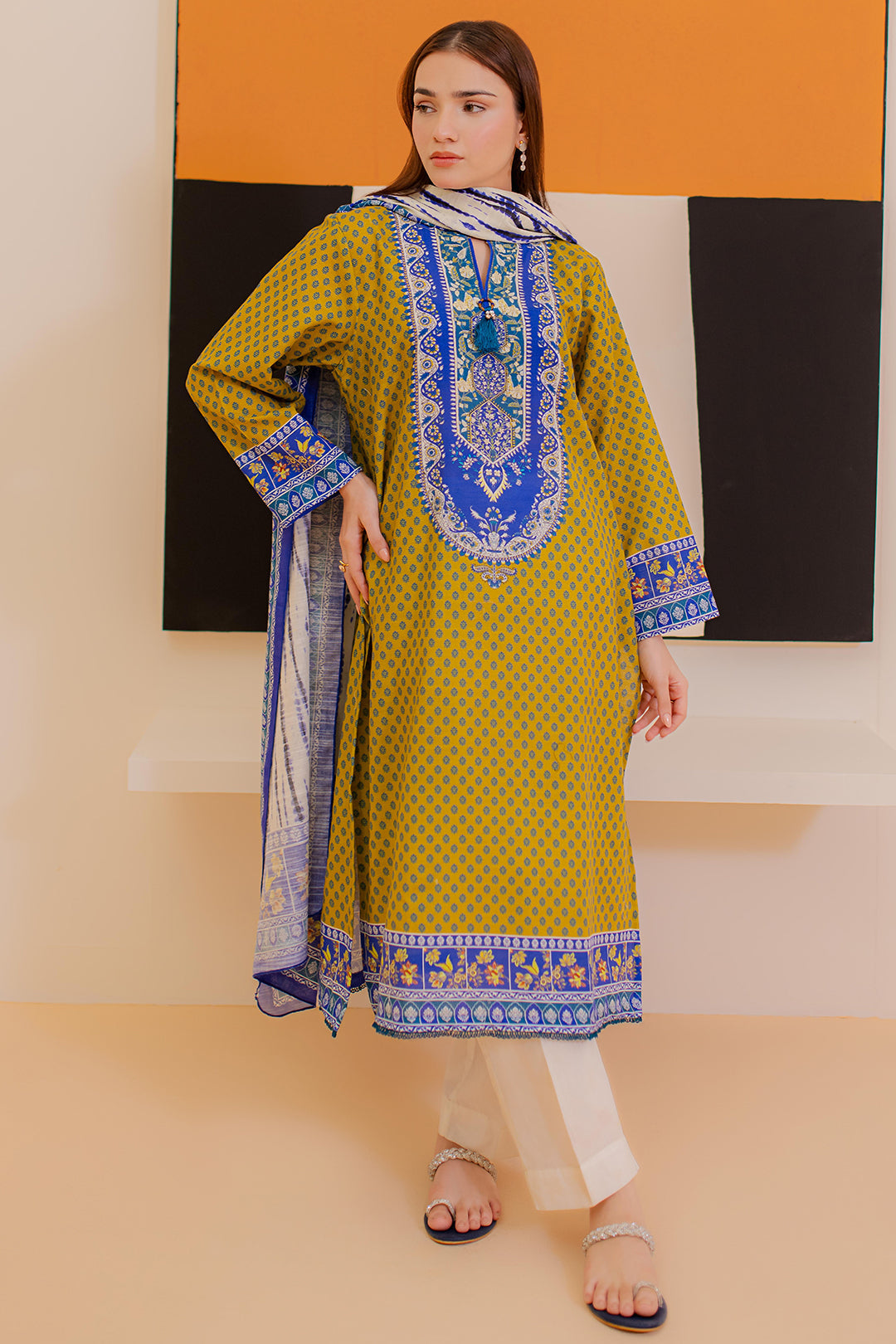 Zellbury | Winter Pret | Kurta Dupatta - 3032 - Designer Dress with Intricate embroidery and embellishments. Shop elegent wedding dress at Maria Faisal.