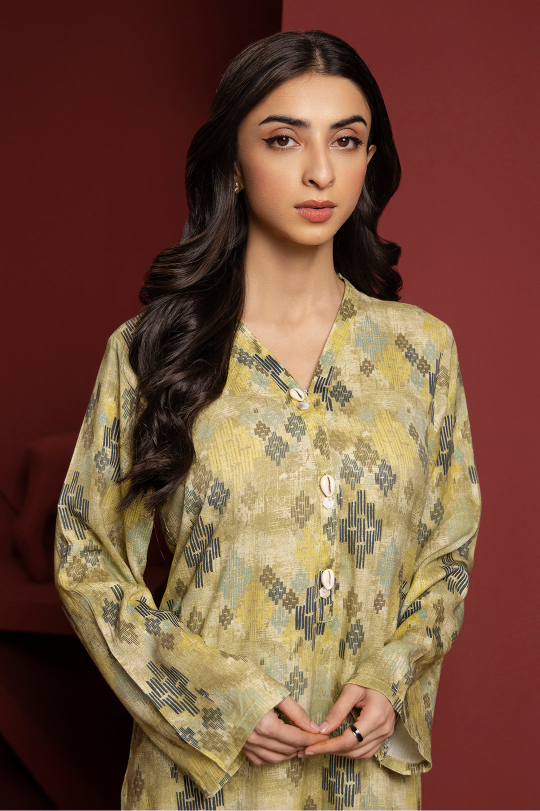 Zellbury | Winter Pret | Kurta Trouser - 3035 - Designer Dress with Intricate embroidery and embellishments. Shop elegent wedding dress at Maria Faisal.