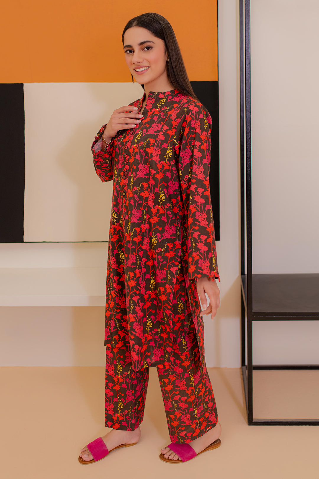 Zellbury | Winter Pret | Kurta Trouser - 3067 - Designer Dress with Intricate embroidery and embellishments. Shop elegent wedding dress at Maria Faisal.