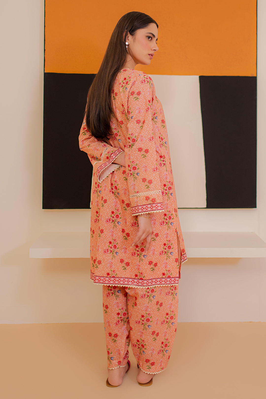 Zellbury | Winter Pret | Kurta Trouser - 3166 - Designer Dress with Intricate embroidery and embellishments. Shop elegent wedding dress at Maria Faisal.