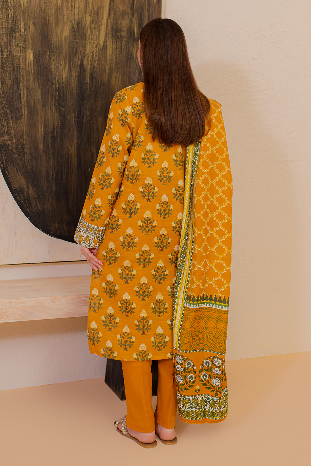 Zellbury | Winter Pret | Kurta Shawl Trouser - 2946 - Designer Dress with Intricate embroidery and embellishments. Shop elegent wedding dress at Maria Faisal.