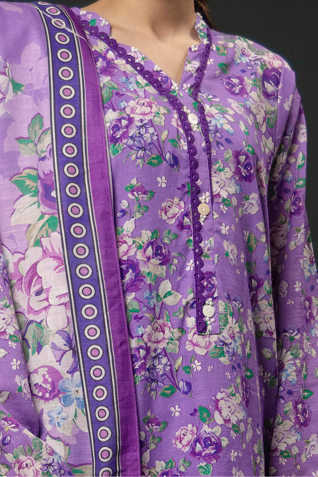 Zellbury | Winter Pret | Kurta Dupatta Trouser - 2948 - Designer Dress with Intricate embroidery and embellishments. Shop elegent wedding dress at Maria Faisal.
