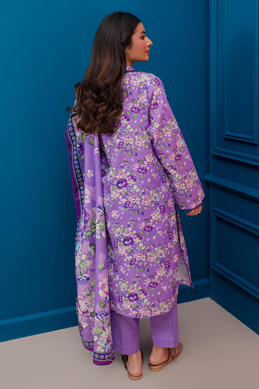 Zellbury | Winter Pret | Kurta Dupatta Trouser - 2948 - Designer Dress with Intricate embroidery and embellishments. Shop elegent wedding dress at Maria Faisal.
