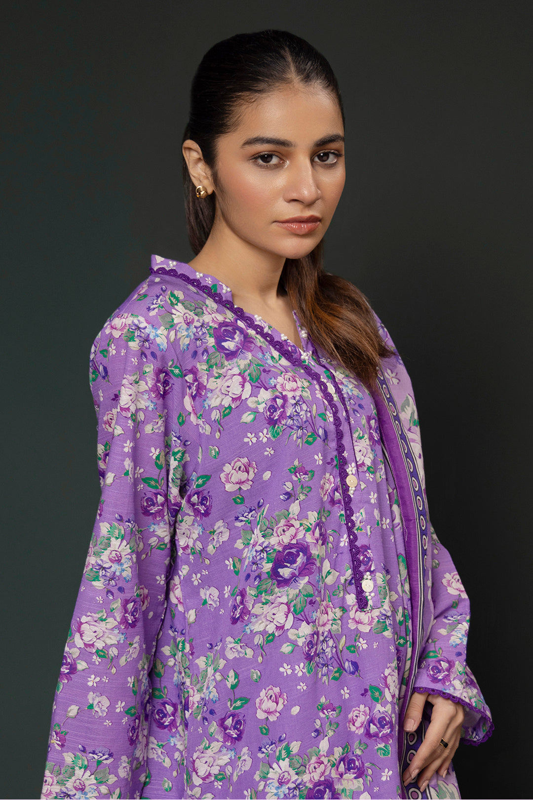 Zellbury | Winter Pret | Kurta Dupatta Trouser - 2948 - Designer Dress with Intricate embroidery and embellishments. Shop elegent wedding dress at Maria Faisal.