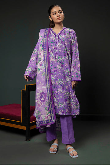 Zellbury | Winter Pret | Kurta Dupatta Trouser - 2948 - Designer Dress with Intricate embroidery and embellishments. Shop elegent wedding dress at Maria Faisal.