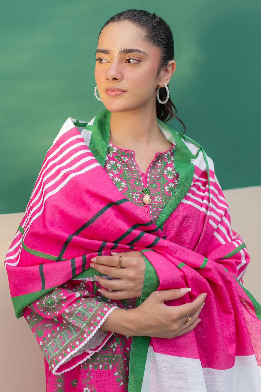 Zellbury | Winter Pret | Kurta Dupatta Trouser - 2949 - Designer Dress with Intricate embroidery and embellishments. Shop elegent wedding dress at Maria Faisal.