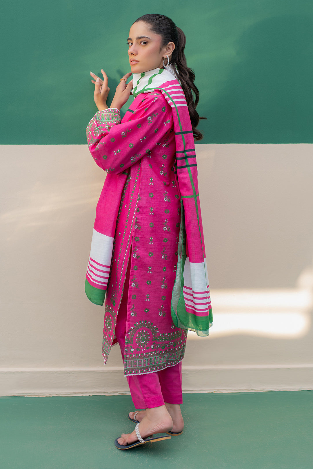 Zellbury | Winter Pret | Kurta Dupatta Trouser - 2949 - Designer Dress with Intricate embroidery and embellishments. Shop elegent wedding dress at Maria Faisal.